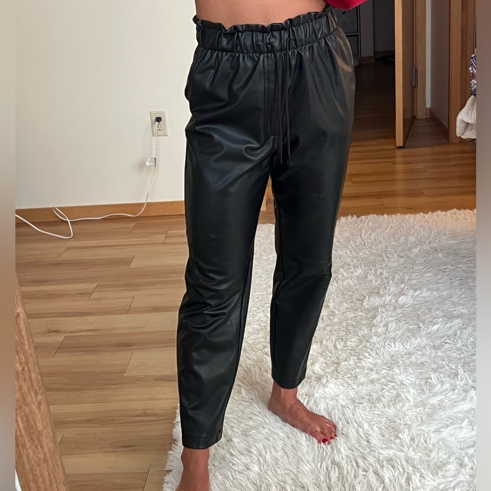 Black leather pants